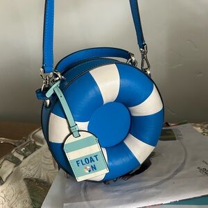 Kate Spade Blue and White Crossbody Bag